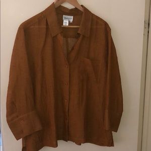 Coldwater Creek Burt orange blouse